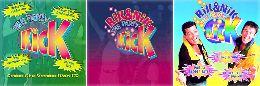Rik and Nik the Party Kick performers of Kids Holiday Park Party Dances Cd and Poster